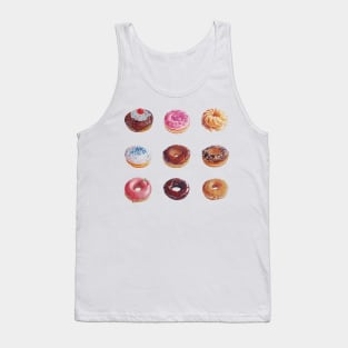 Assorted Painted Donuts Tank Top